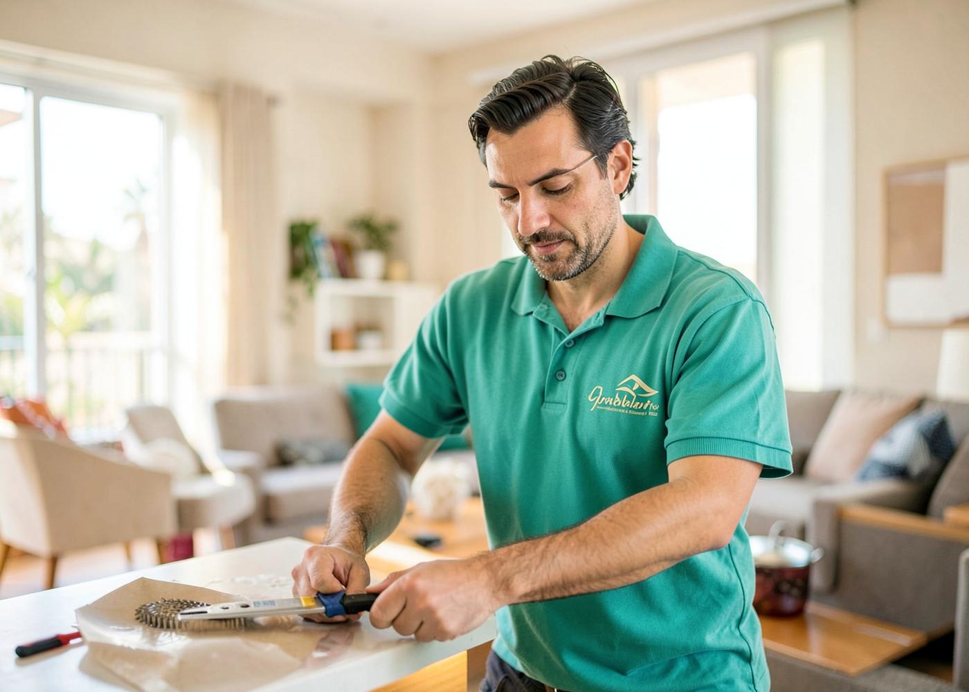 Intervenant KEYORA Services réalisant une maintenance à domicile à Casablanca